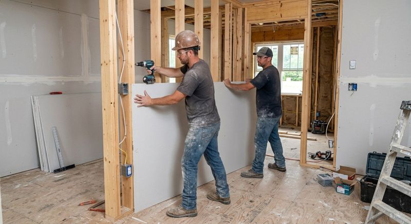 Bedroom Drywall Installation in Overland Park, KS